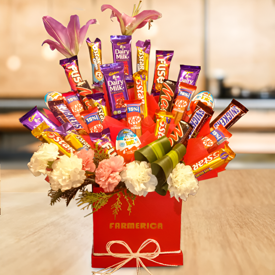 Sweet Blooms & Chocolate Bouquet