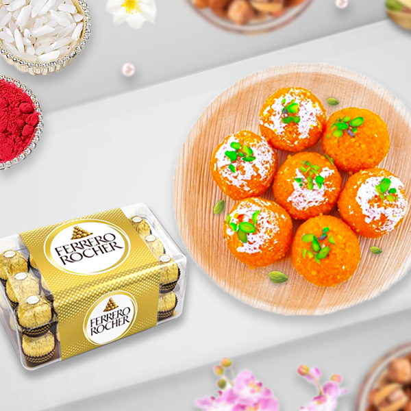 Motichur Ladoo & Ferrero Rocher Delight