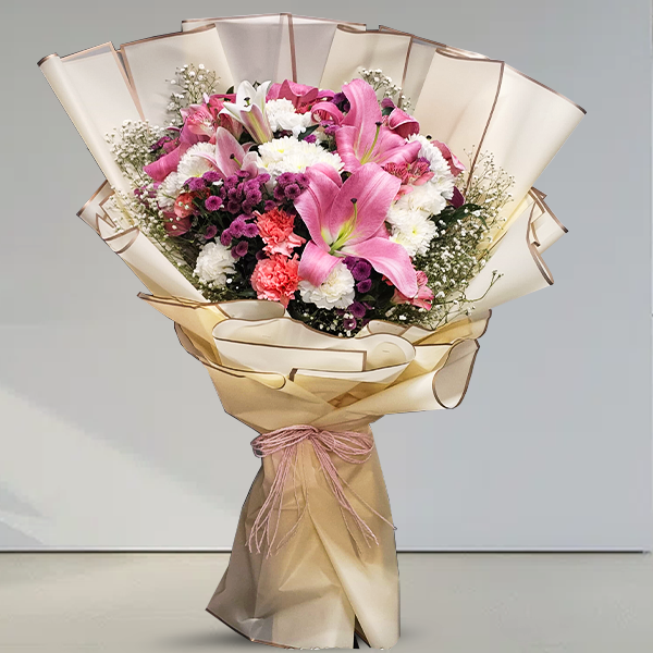Classic Pink and White Floral Bouquet