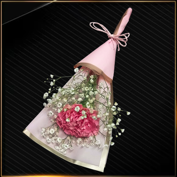 Single Pink Carnation Bouquet